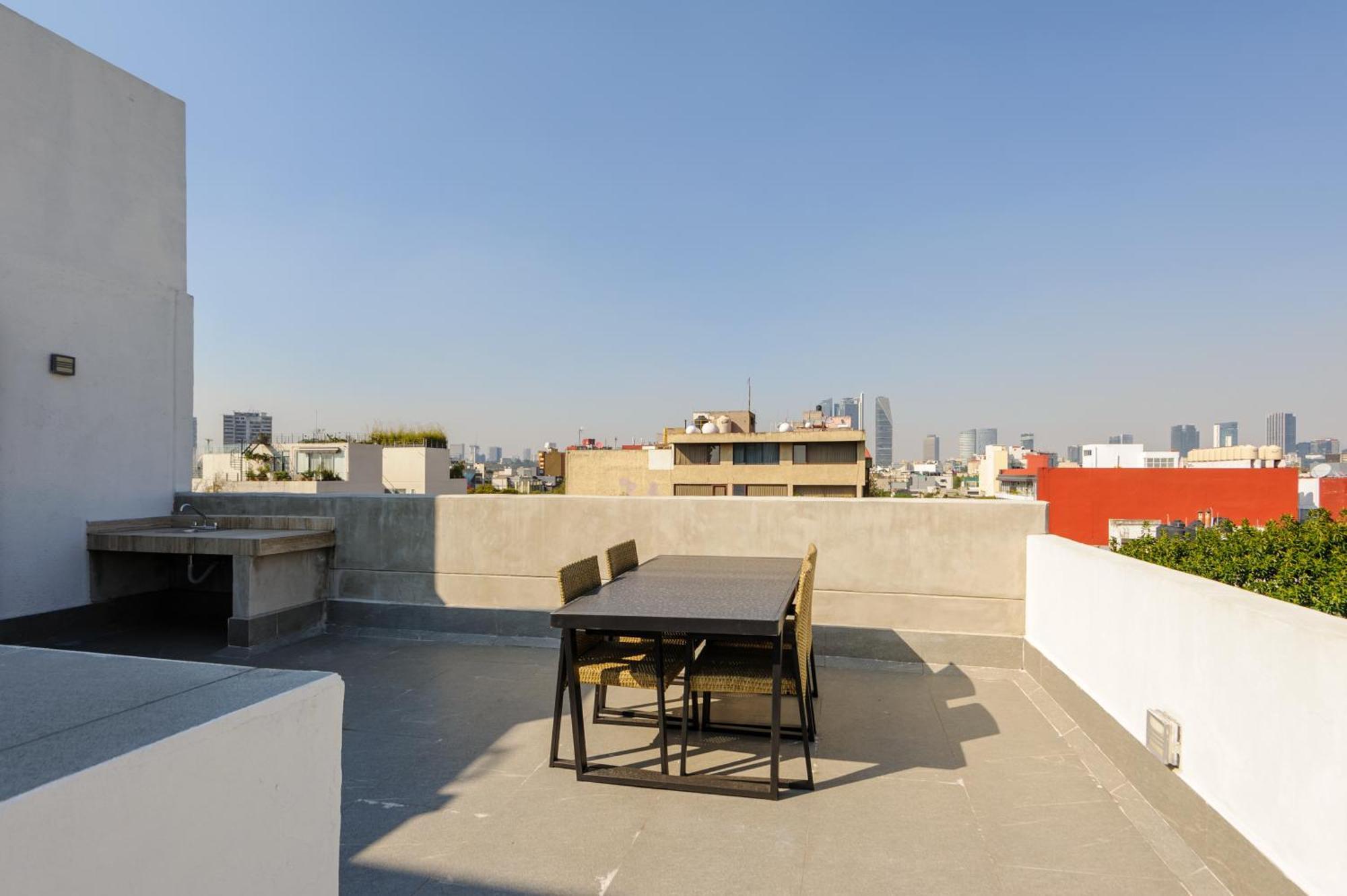 Appartement Charming 2br Penthouse With Terrace In Cuauhtemoc